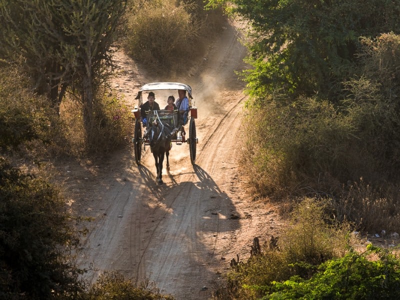 La visite en calèche du site de Bagan